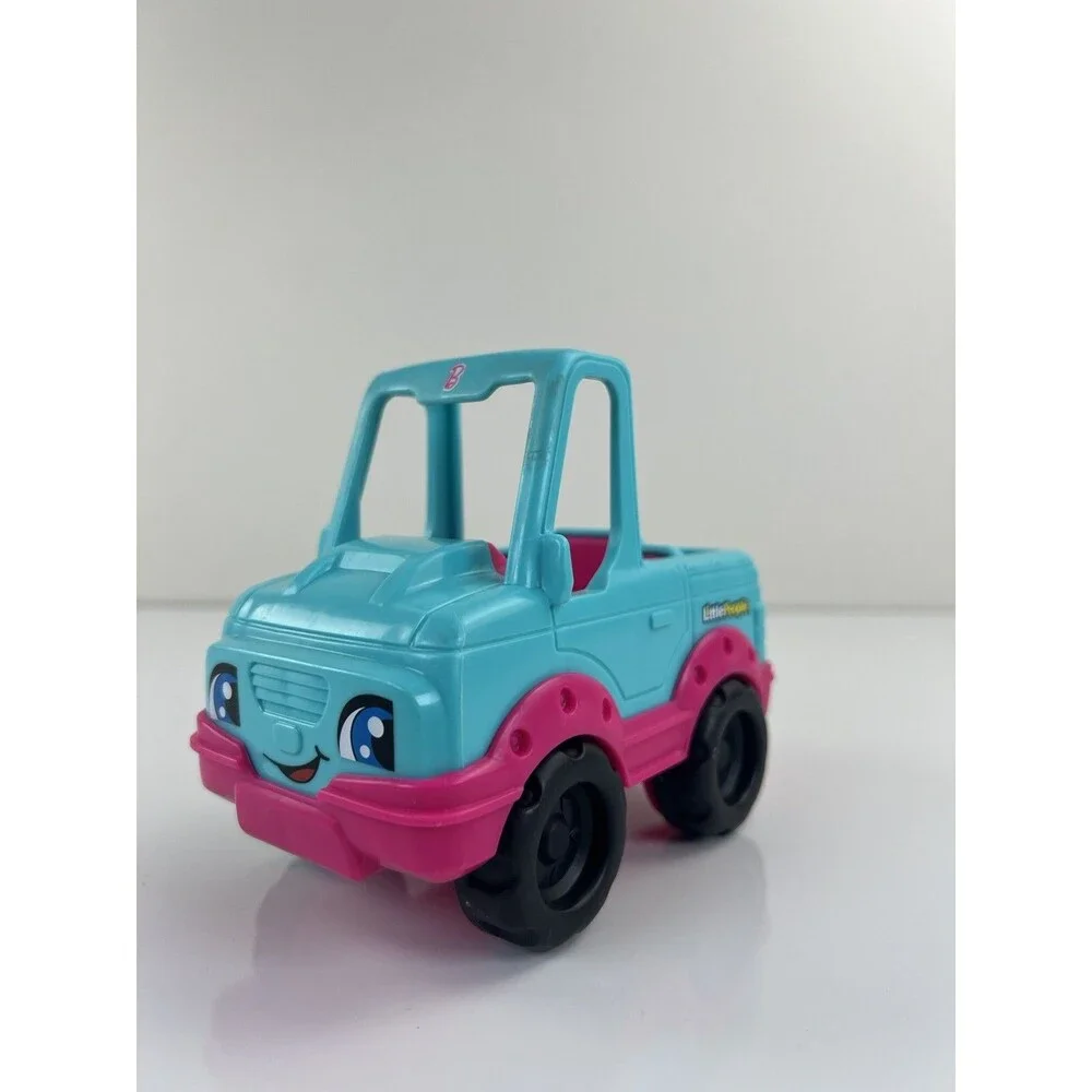 Set Of 2 Fisher-Price Little People Blue Pick Up Truck Replacement Part Toy Cars